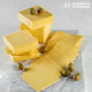 Coloured Cheddar Cheese Burger Sliced 84's 1Kg