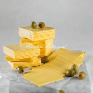 Coloured Cheddar Cheese Burger Sliced 84's 1Kg